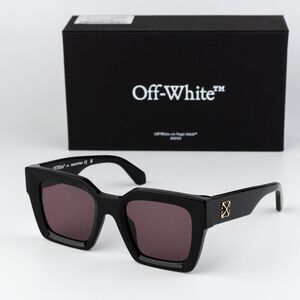 Off-White JACKSON Men Sunglasses Black Burgundy Square OERI13I 1028 AUTHENTIC